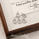 Twist plating real gold 26 English letter pendant handmade diy string bracelet earrings necklace accessories - Image 48