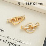 18k gold color retaining micro inlaid zircon disc closing buckle handmade beaded diy material bracelet necklace jewelry accessories - Image 16