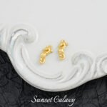 [Marine] 18k gold animal pendant small fish seahorse handmade diy beaded material bracelet necklace earrings accessories - Image 11