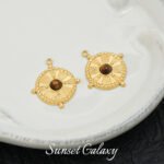 18k gold non-fading greek vintage tiger eye pendant handmade diy beaded material bracelet necklace earring accessories - Image 12