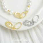 18k color snail buckle pearl bracelet closing buckle handmade diy material connection buckle beaded necklace jewelry accessories - Image 3