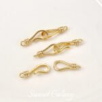 18k gold color retaining fish hook-shaped closing connection buckle head handmade diy beaded bracelet necklace jewelry accessories - Image 6