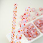 Lantern Glaze Frosted Round Pink Color Dot Wave Bead Handmade Pliers DIY Material Bracelet Necklace Accessories - Image 2