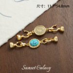 18k Gold Plated Color Preservation Zirconium Gem Universal Coil Buckle Handmade Beaded DIY Material Bracelet Necklace Accessories - Image 8
