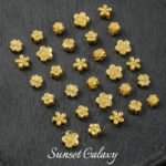 18k gold color five-petal flower four-leaf clover accessories handmade diy beaded material bracelet necklace earring accessories - Image 2