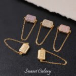 18k full inlaid zircon square safety magnetic absorption tail buckle handmade beaded diy material bracelet necklace jewelry accessories - Image 3
