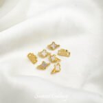 Real Gold Plated Color-Preserving Four-Leaf Clover Double Chain Spacer Beads Handmade DIY Bracelet Necklace Beads Loose Beads Jewelry Accessories Materials - Image 3