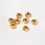 Winding kink knot 18k gold beads loose beads bracelet bracelet diy accessories beads handmade jewelry beaded material - Image 11