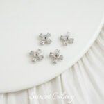 18k Real Gold Plated Diamond Cross Spacer Accessories Silver Zircon Handmade DIY Material Beaded Bracelet Necklace Accessories - Image 5