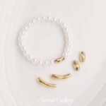 Real Gold Plated High Color Retention Elbow Spacer Beads diy Handmade Beaded Bracelet Necklace Loose Bead Jewelry Jewelry Material Accessories - Image 2