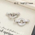 18k gold color retaining micro inlaid zircon disc closing buckle handmade beaded diy material bracelet necklace jewelry accessories - Image 17