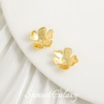 18k expensive and five petal flower flower flower holder spacer handmade diy bracelet necklace beads earrings beaded accessories material - Image 5