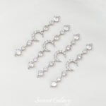 18K Gold Plated Zircon Moon Bracelet Necklace Star Moon Short Chain Diy Accessories Material Beaded Accessories Connecting Chain - Image 8