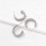 18k gold accessories earrings 2024 new explosions earrings high sense real gold jewelry accessories handmade diy material - Image 6