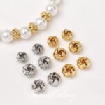 Winding kink knot 18k gold beads loose beads bracelet bracelet diy accessories beads handmade jewelry beaded material