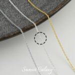 18k gold-plated silver oblate O-chain strip extended chain finishing chain tassel handmade diy bracelet necklace beaded material - Image 26