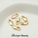 Color-preserving 18k gold closing spring fish tail clasp lobster clasp handmade diy beaded bracelet necklace jewelry accessories - Image 8