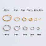 House Abai 30 18k gold plating color retaining open ring bead necklace DIY handmade beaded jewelry accessories - Image 2