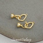 18k Copper Plated Real Gold Round Bead Coil Connection Buckle Head Handmade DIY Beaded Material Bracelet Necklace Accessories - Image 7