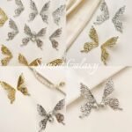 18K Gold Plated Real Gold Color-preserving Lucky Texture Butterfly Earrings Diy Beaded Handmade Material Earrings Accessories Jewelry