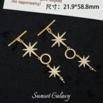 Micro inlay 18k gold color retaining Ot buckle star finishing buckle handmade beaded diy material bracelet necklace accessories - Image 6