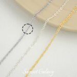 18k gold strong color retention round chain ponytail chain O-shaped chain tail chain handmade diy material bracelet necklace loose chain accessories - Image 11