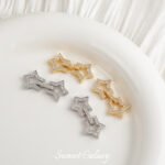 Real Gold Plated Zircon Star Coil Connecting Buckle Beads Handmade DIY Material Bracelet Necklace Beaded Beaded Accessories - Image 4