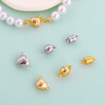 Copper Plated 18K Gold/Silver Preserve Color Jewelry Accessories Beaded Bracelet Coil Magnet Suction Buckle Buckle Diy Handmade Material