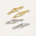 18k gold color retaining fish hook-shaped closing connection buckle head handmade diy beaded bracelet necklace jewelry accessories - Image 4