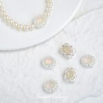 Silver-plated Color-preserving Inlaid Aquamarine Separated Beads diy Handmade Beaded Bracelet Necklace Loose Bead Jewelry Material Accessories - Image 4