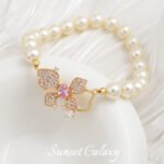 18K Buckle Head Gold Plated Zircon Diamond Butterfly Coil Connection Buckle Handmade DIY Material Beaded Bracelet Jewelry Accessories