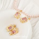 Real Gold Plated Zircon Diamond Square Butterfly Pearl Pendant Handmade DIY Material Bracelet Necklace Beaded Beaded Accessories - Image 4