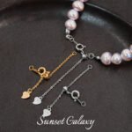 18K Gold Heart Adjustable Round Buckle Tail Chain Extension Chain Handmade DIY Beaded Material Necklace Bracelet Jewelry Accessories - Image 2