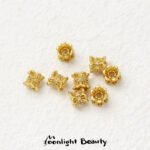 Sand gold hollow double-sided flower holder flower cap bead holder spacer handmade diy beaded bracelet jewelry accessories material - Image 8