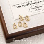 Twist plating real gold 26 English letter pendant handmade diy string bracelet earrings necklace accessories - Image 22