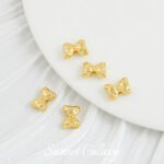 18k gold apple bow beads high color retention handmade diy material beaded bracelet necklace earring accessories - Image 6