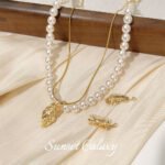 18K gold copper plated real gold feather pendant diy handmade material bracelet necklace earrings pendant jewelry accessories - Image 2