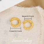 Color-Preserving Copper Plated Real Gold Simple Glossy Twist Earrings Earrings Handmade DIY Earrings Jewelry Materials Accessories - Image 13