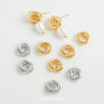 Winding Twist Beads Copper Plated Real Gold Zirconium Super Flash Beads Handmade DIY Bracelet Necklace Beaded Material Accessories