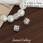 18K Copper Plated Real Gold High Color Retention Zircon Wheel Zirconium Diamond Spacer Beads Handmade DIY Bracelet Necklace Jewelry Accessories Material - Image 20