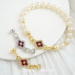 18k gold heavy industry oil drop shell cruciferous zircon finishing buckle accessories handmade diy bracelet necklace beaded material - Image 4