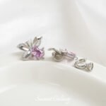 Real Gold-plated Powder Zirconium Four-leaf Flower Pearl Round Coil Connecting Buckle Handmade DIY Bracelet Necklace Beaded Accessories Material - Image 3