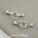 18K Simple All-match Round Bead End Connection Buckle Head Handmade DIY Beaded Material Bracelet Necklace Accessories - Image 17