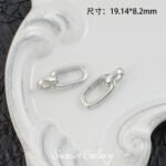 18K Oval Gold Bag Micro-inlaid Double Ring Tailer Buckle Handmade Beaded DIY Material Bracelet Necklace Accessories - Image 8