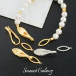 18k high color retention single row glossy connection press buckle handmade beaded diy material bracelet necklace accessories - Image 4