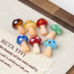 Cute Ins Polka Dot Small Mushroom Lampwork Glass Beads Handmade DIY Bracelet Necklace Jewelry Accessories Material - Image 5