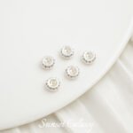 18k Copper Plated Real Gold Diamond Zircon Wheel Bead Spacer Handmade DIY Material Beaded Bracelet Jewelry Spacer Accessories - Image 6