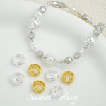 18k card 8 star bag bead ring real gold plated pearl ball coil beaded handmade diy material bracelet accessories - Image 4