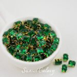 [5*7 rectangle] 18k gold rectangular multi-cut zircon claw drill handmade diy material beaded bracelet accessories - Image 23