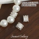 18K Copper Plated Real Gold High Color Retention Zircon Wheel Zirconium Diamond Spacer Beads Handmade DIY Bracelet Necklace Jewelry Accessories Material - Image 18